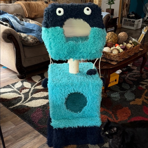 🌹2-in-1 Detachable Multifunctional Cat Tree in Blue and Black - Picture 6 of 11